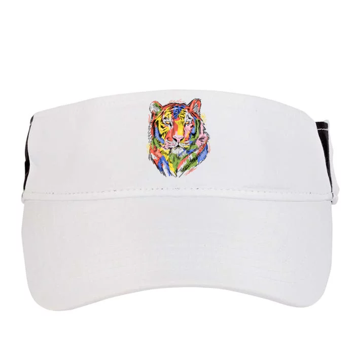 Colorful Tiger Animal Art Adult Drive Performance Visor