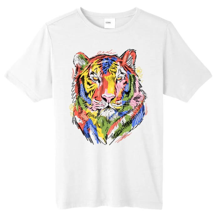 Colorful Tiger Animal Art ChromaSoft Performance T-Shirt