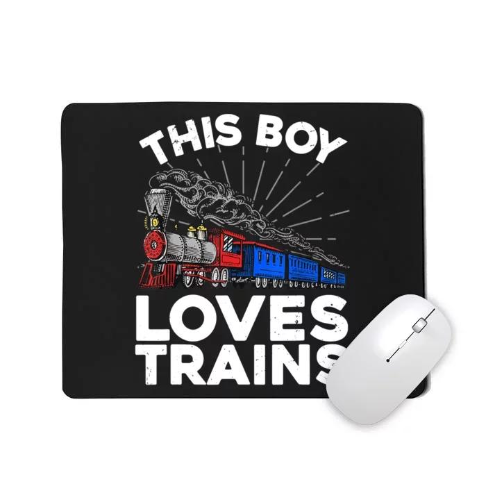 Cool Train Art For Boy Toddlers Train Lovers Railroad Mousepad