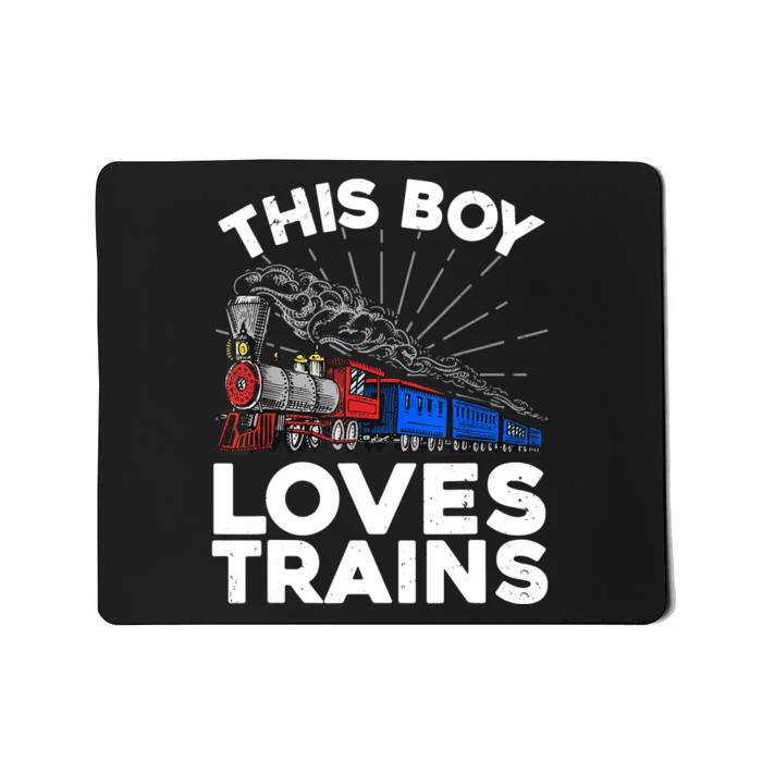 Cool Train Art For Boy Toddlers Train Lovers Railroad Mousepad