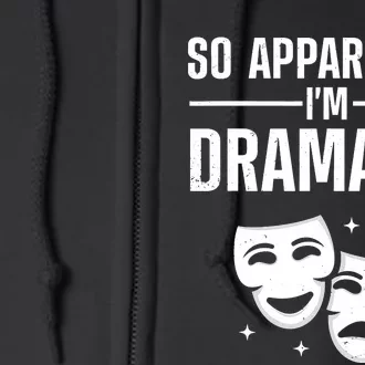 Cool Theater Art Musical Theater Drama Actor Full Zip Hoodie