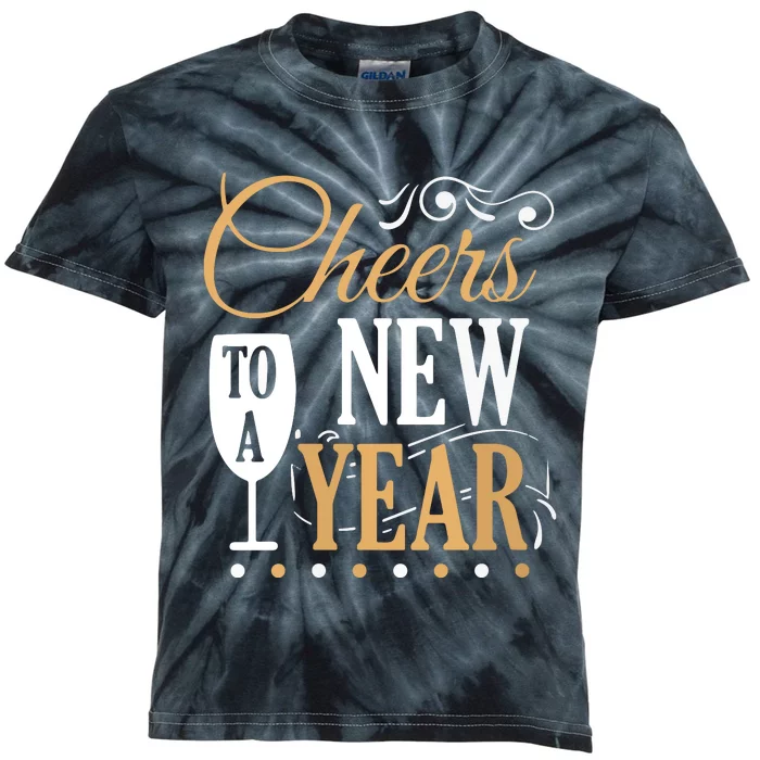 Cheers To A New Year Kids Tie-Dye T-Shirt