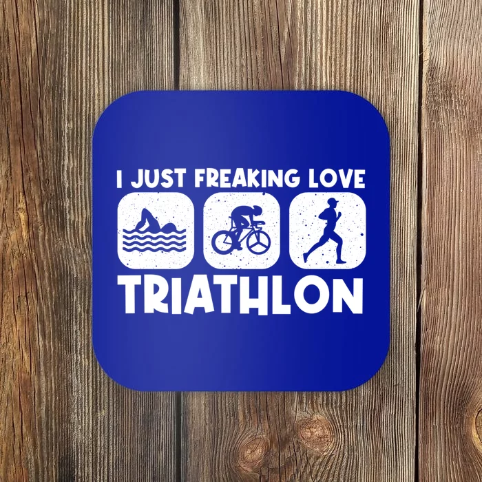 Cool Triathlon Art Triathlete Sport Triathlon Cute Gift Coaster