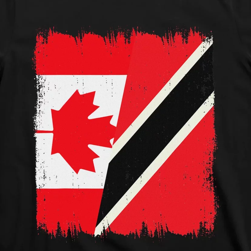 Canada Trinidad And Tobago Flag Canadian Trinidadian Roots T-Shirt