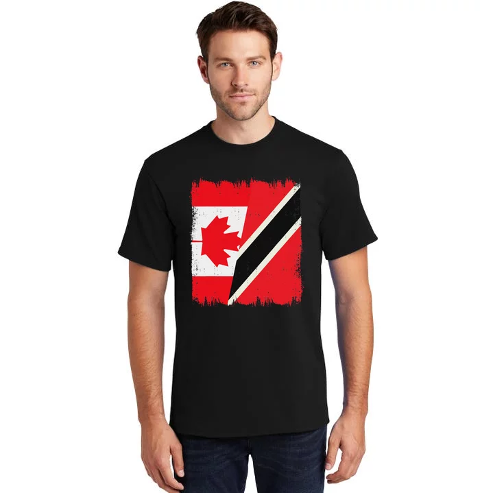 Canada Trinidad And Tobago Flag Canadian Trinidadian Roots Tall T-Shirt