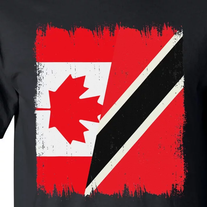 Canada Trinidad And Tobago Flag Canadian Trinidadian Roots Tall T-Shirt