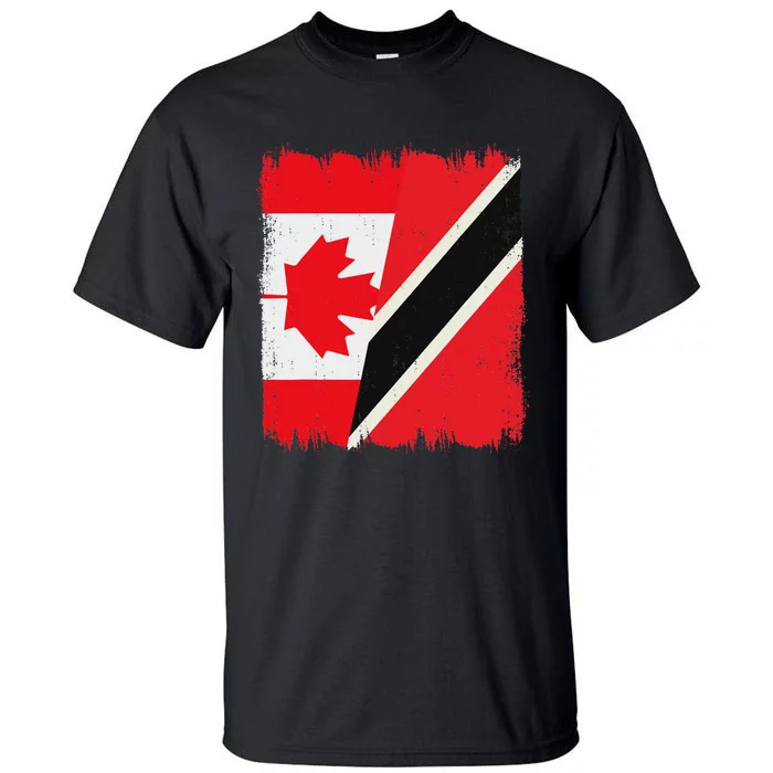 Canada Trinidad And Tobago Flag Canadian Trinidadian Roots Tall T-Shirt