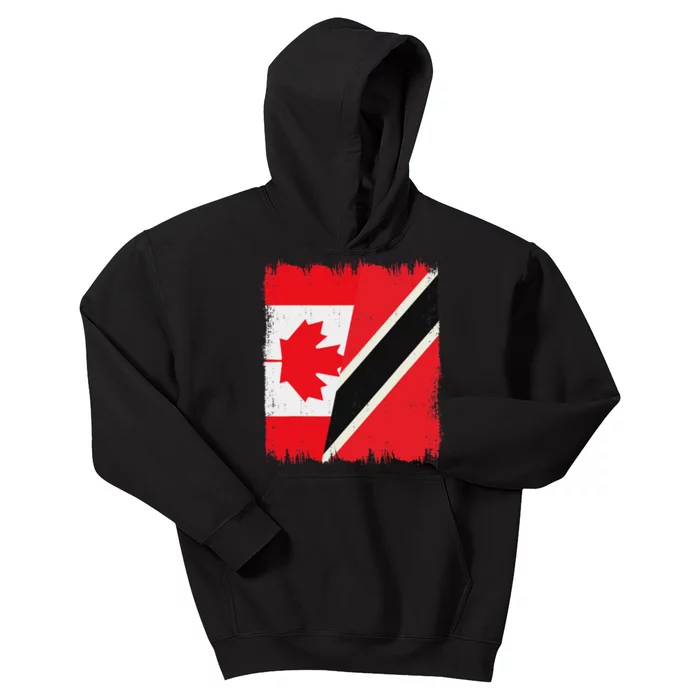 Canada Trinidad And Tobago Flag Canadian Trinidadian Roots Kids Hoodie