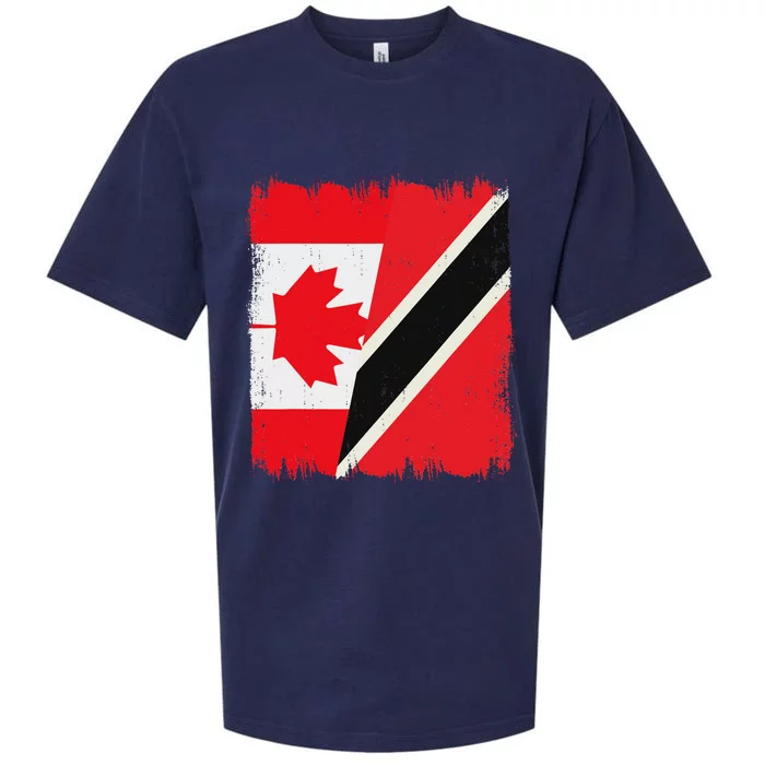 Canada Trinidad And Tobago Flag Canadian Trinidadian Roots Sueded Cloud Jersey T-Shirt