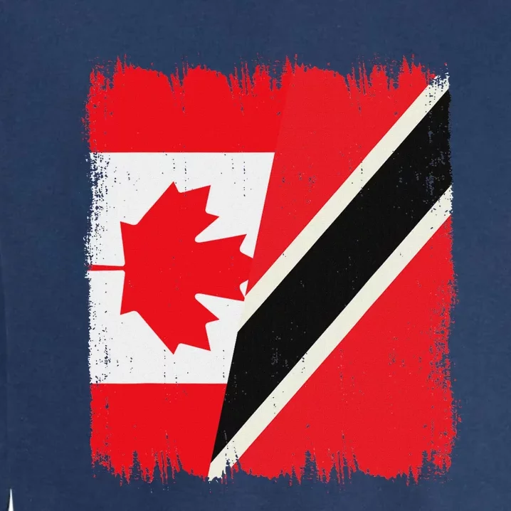 Canada Trinidad And Tobago Flag Canadian Trinidadian Roots Garment-Dyed Sweatshirt