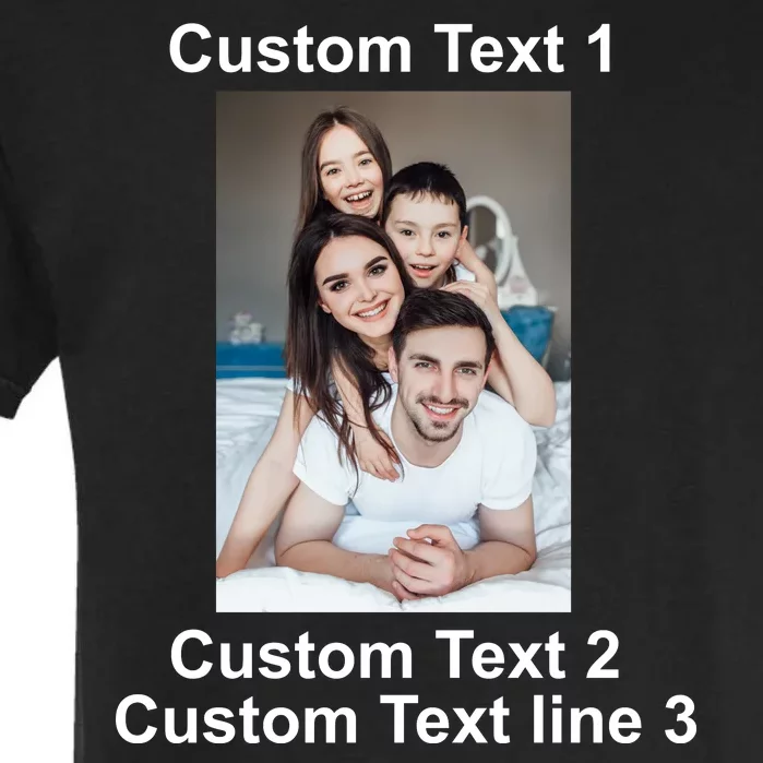 Custom Text Add Photo Picture Personalize Garment-Dyed Heavyweight T-Shirt