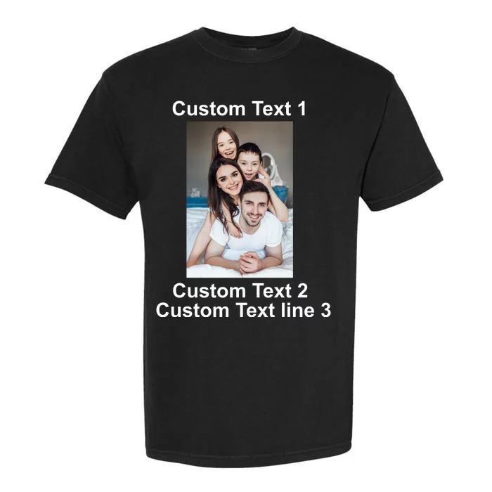 Custom Text Add Photo Picture Personalize Garment-Dyed Heavyweight T-Shirt