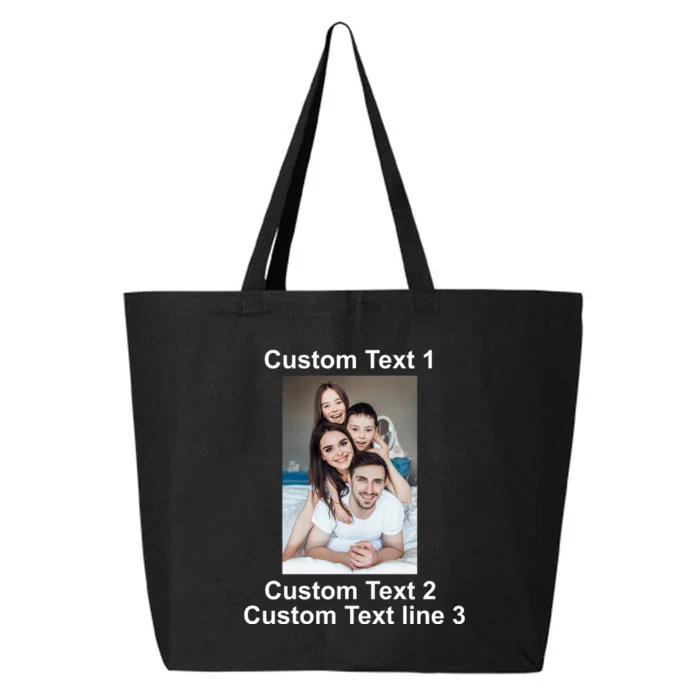 Custom Text Add Photo Picture Personalize 25L Jumbo Tote