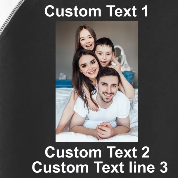 Custom Text Add Photo Picture Personalize Toddler Fine Jersey T-Shirt