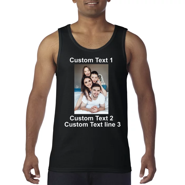 Custom Text Add Photo Picture Personalize Tank Top