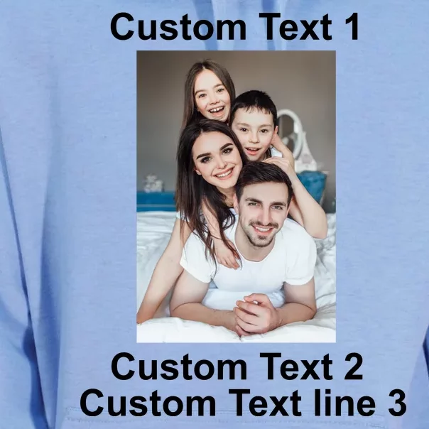 Custom Text Add Photo Picture Personalize Unisex Surf Hoodie