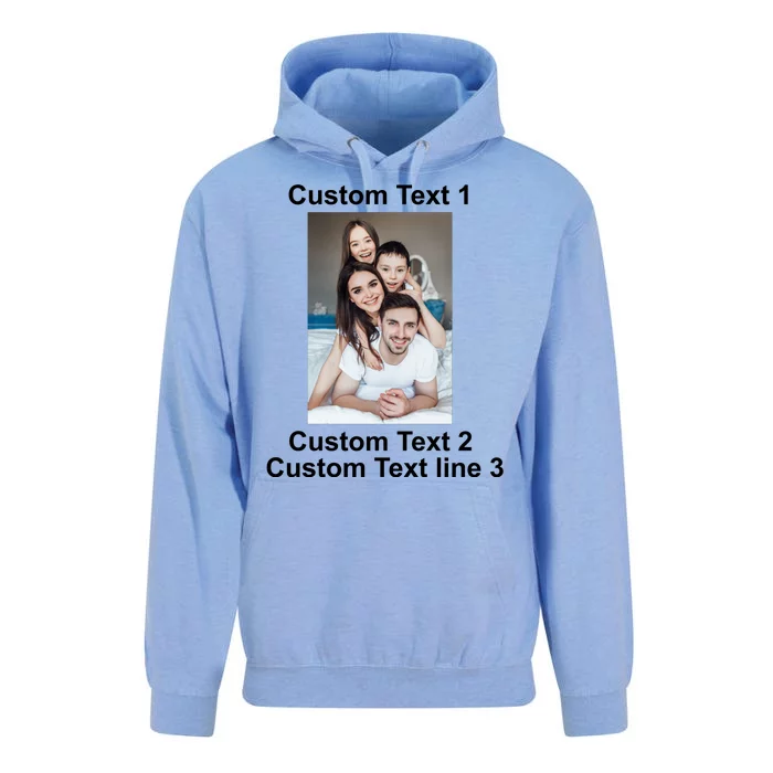 Custom Text Add Photo Picture Personalize Unisex Surf Hoodie