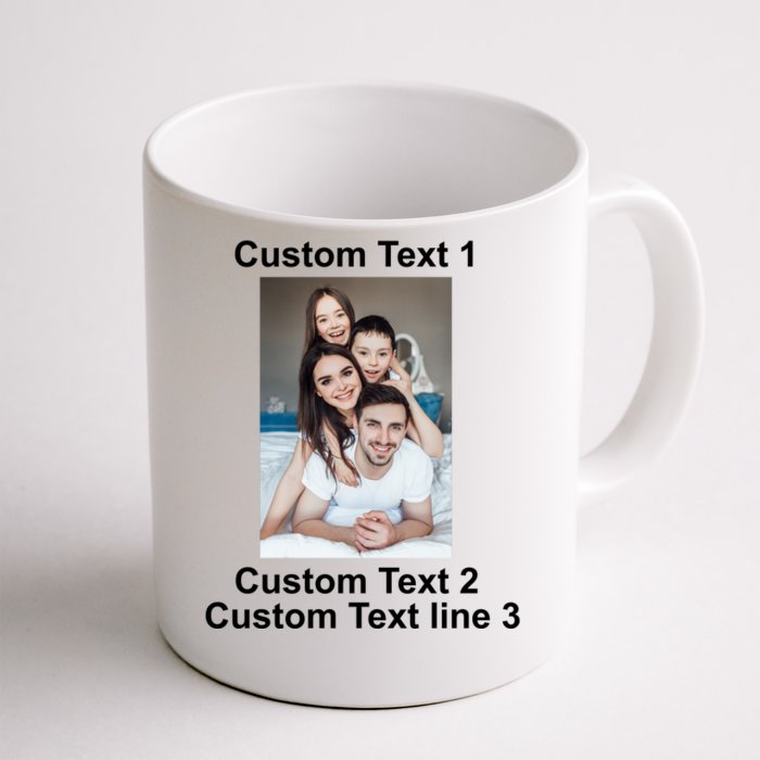 Custom Text Add Photo Picture Personalize Front & Back Coffee Mug