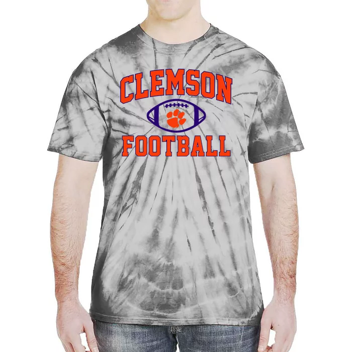 C.L.E.M.S.O.N Tigers Arch Football Tie-Dye T-Shirt