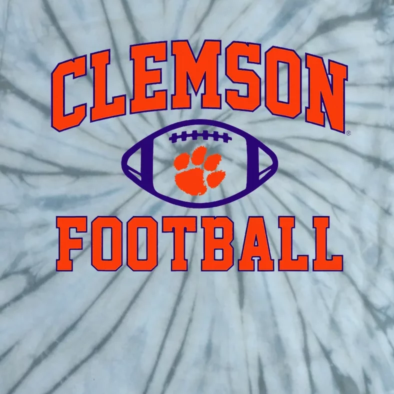 C.L.E.M.S.O.N Tigers Arch Football Tie-Dye T-Shirt