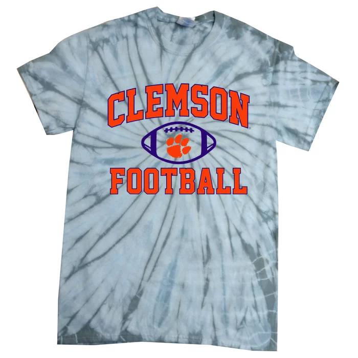 C.L.E.M.S.O.N Tigers Arch Football Tie-Dye T-Shirt