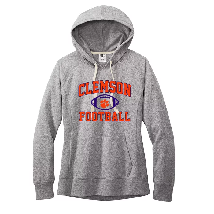 C.L.E.M.S.O.N Tigers Arch Football Women's Fleece Hoodie