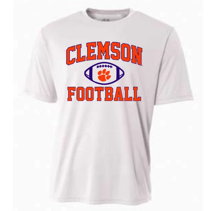 C.L.E.M.S.O.N Tigers Arch Football Cooling Performance Crew T-Shirt