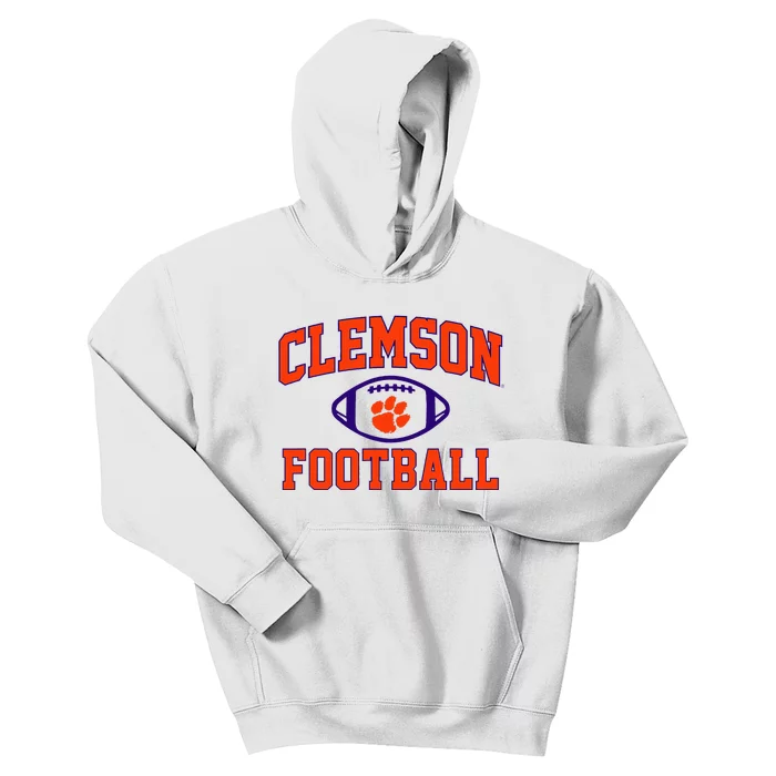 C.L.E.M.S.O.N Tigers Arch Football Kids Hoodie