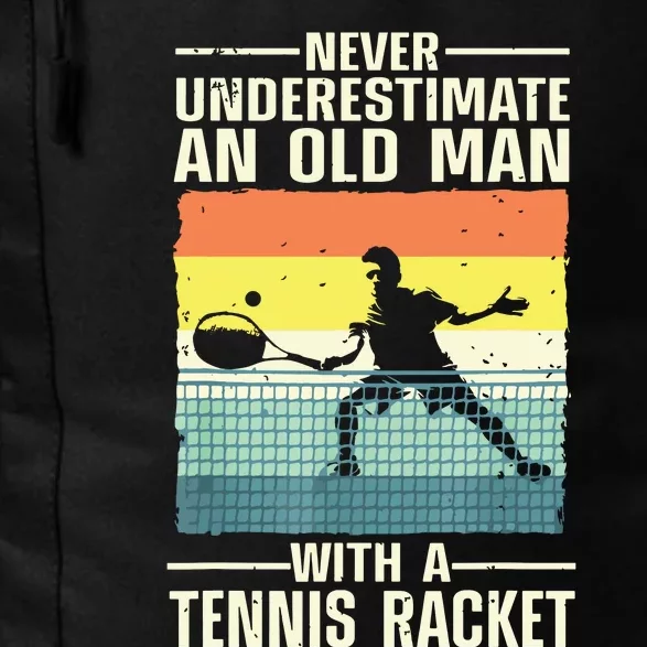 Cool Tennis Art For Grandpa Tennis Player Racket Sport Daily Commute Backpack