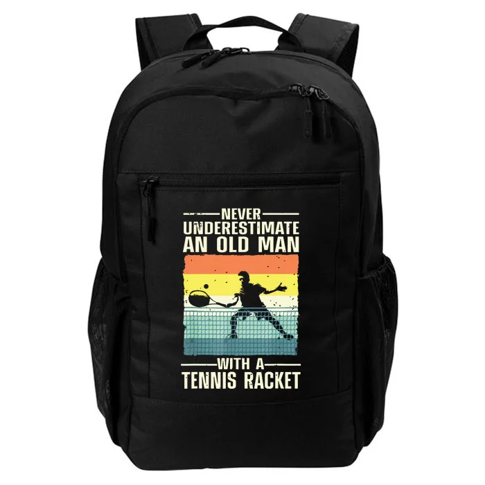 Cool Tennis Art For Grandpa Tennis Player Racket Sport Daily Commute Backpack