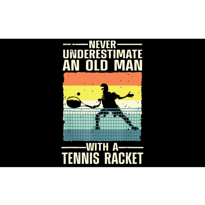 Cool Tennis Art For Grandpa Tennis Player Racket Sport Bumper Sticker