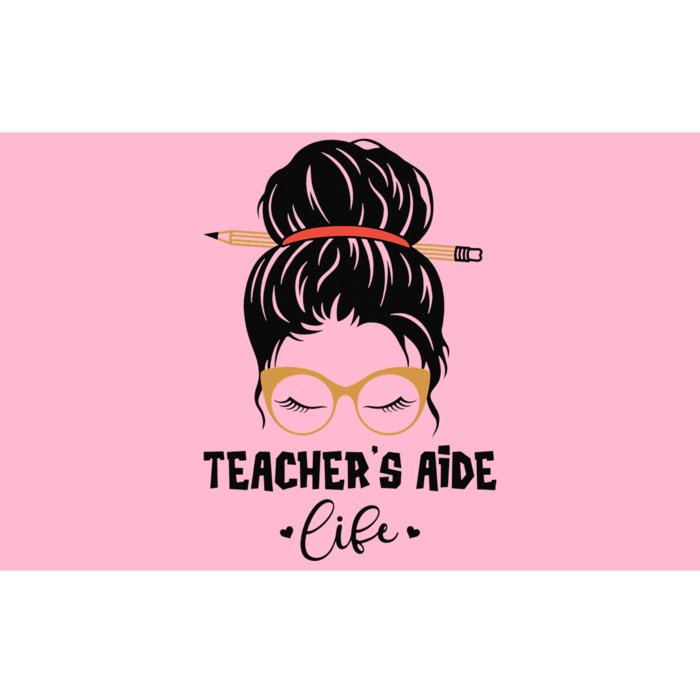 Cute Teacher's Aide Life Pencil Messy Bun Appreciation Gifts Bumper Sticker