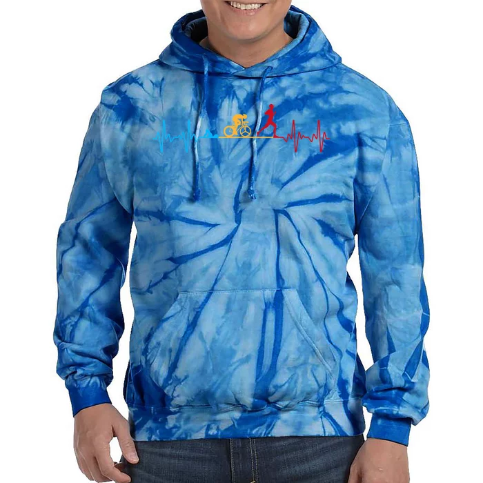 Cool Triathlon Art For Men Women Triathlete Endurance Sport Tie Dye Hoodie