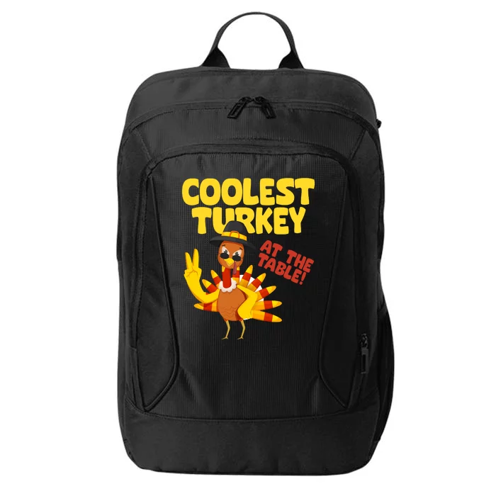 Coolest Turkey At The Table Thanksgiving Funny City Backpack