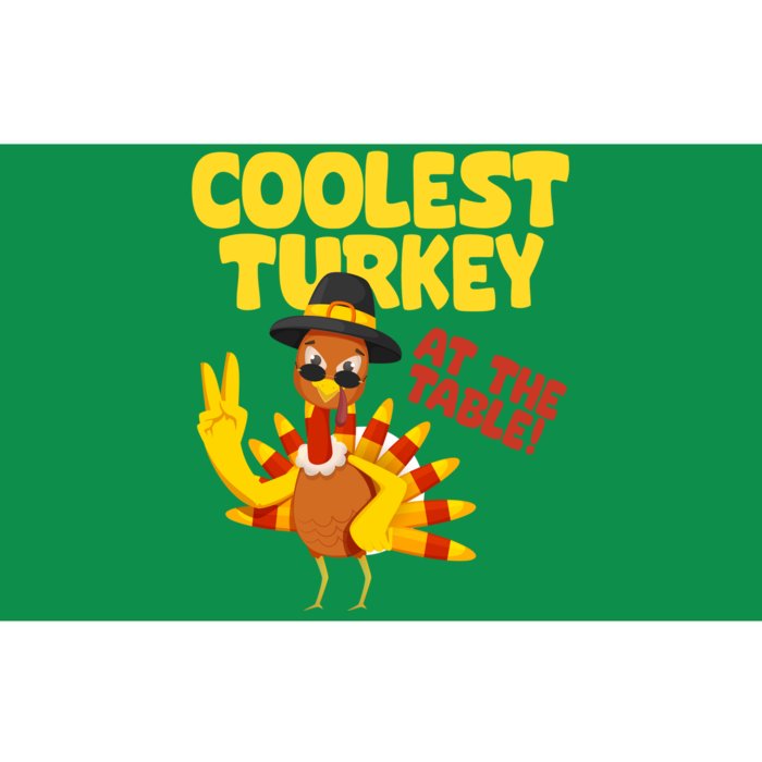 Coolest Turkey At The Table Thanksgiving Funny Bumper Sticker