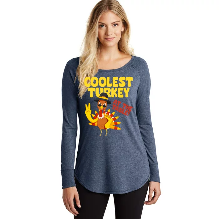 Coolest Turkey At The Table Thanksgiving Funny Women's Perfect Tri Tunic Long Sleeve Shirt