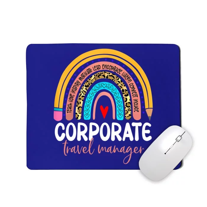 Corporate Travel Ager Rainbow Leopard Travel And Tourism Gift Mousepad