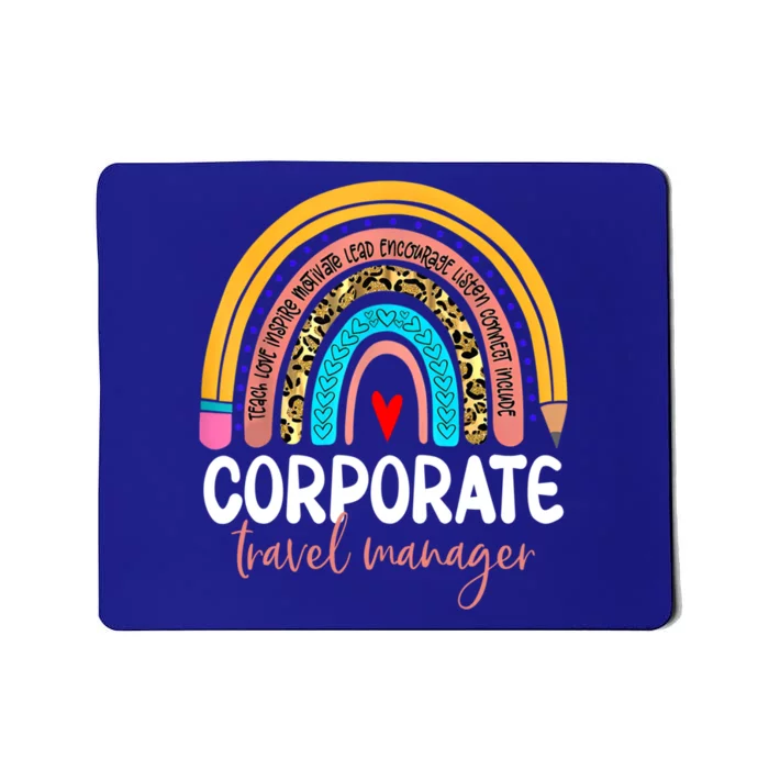 Corporate Travel Ager Rainbow Leopard Travel And Tourism Gift Mousepad