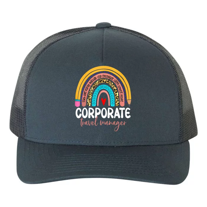 Corporate Travel Ager Rainbow Leopard Travel And Tourism Gift Yupoong Adult 5-Panel Trucker Hat