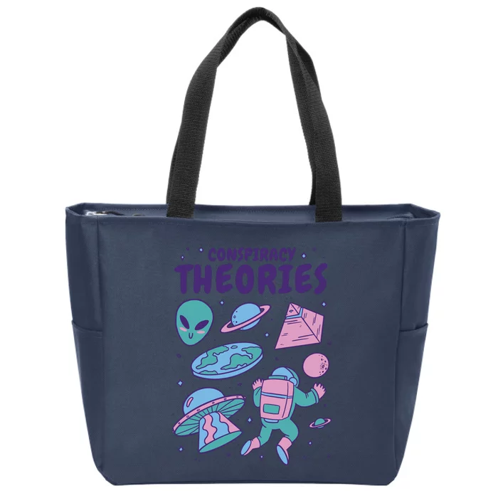 Conspiracy Theories Alien Space Zip Tote Bag