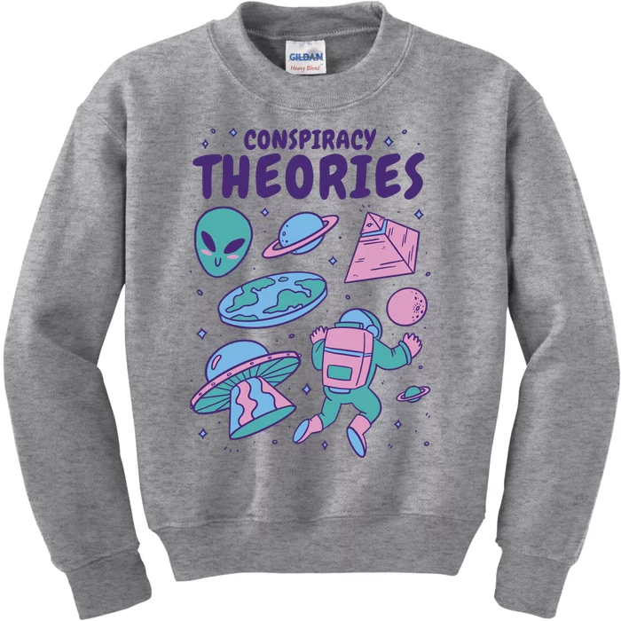 Conspiracy Theories Alien Space Kids Sweatshirt