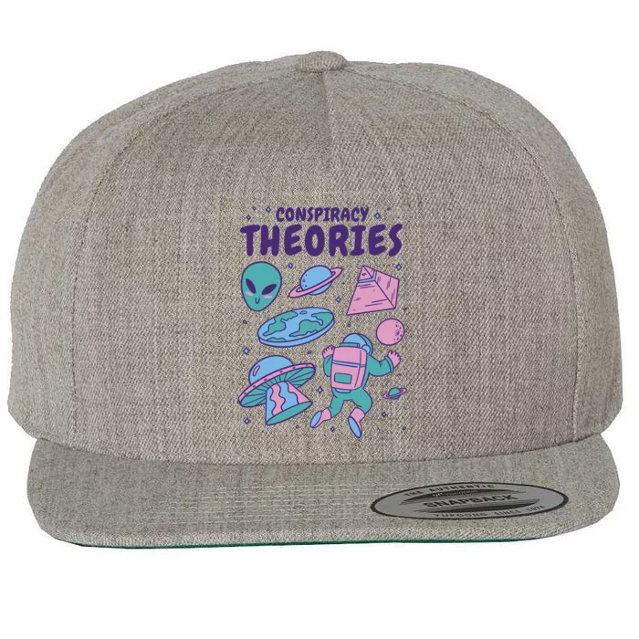 Conspiracy Theories Alien Space Wool Snapback Cap