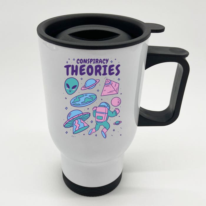 Conspiracy Theories Alien Space Front & Back Stainless Steel Travel Mug