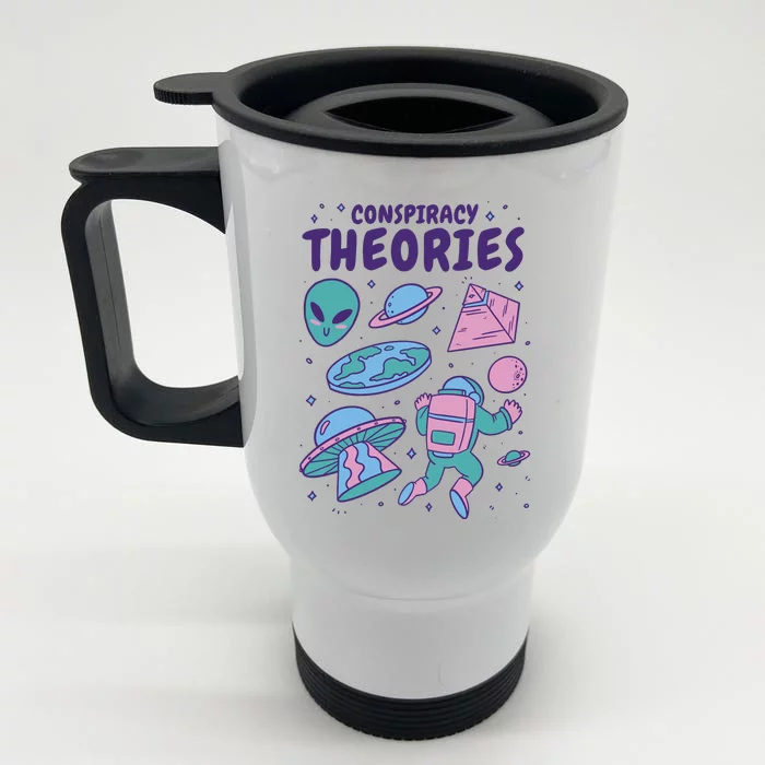 Conspiracy Theories Alien Space Front & Back Stainless Steel Travel Mug