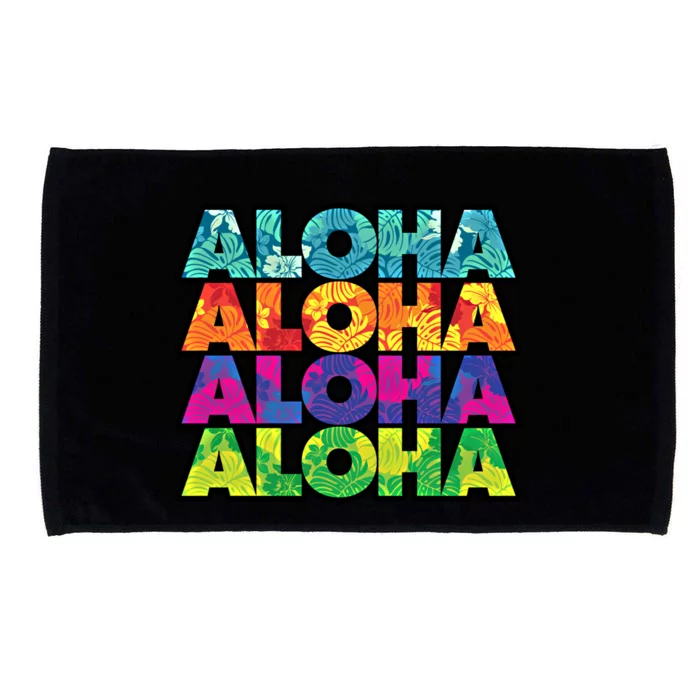 Colorful Tropical Aloha Hawaiian Hawaii Microfiber Hand Towel