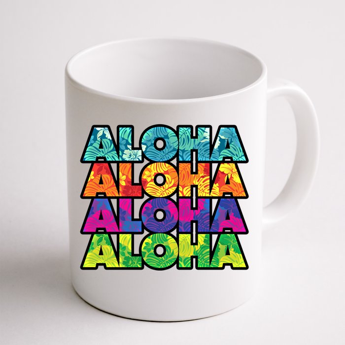 Colorful Tropical Aloha Hawaiian Hawaii Front & Back Coffee Mug