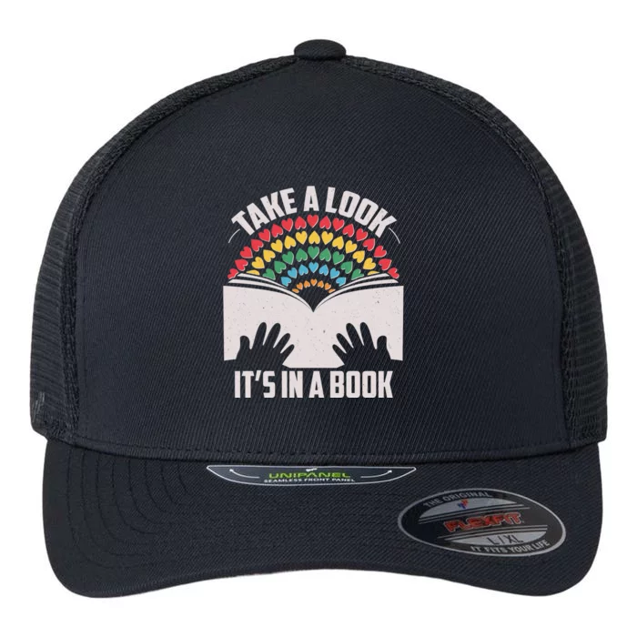 Cute Take A Look It's In A Book Flexfit Unipanel Trucker Cap