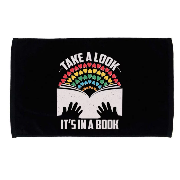 Cute Take A Look It's In A Book Microfiber Hand Towel