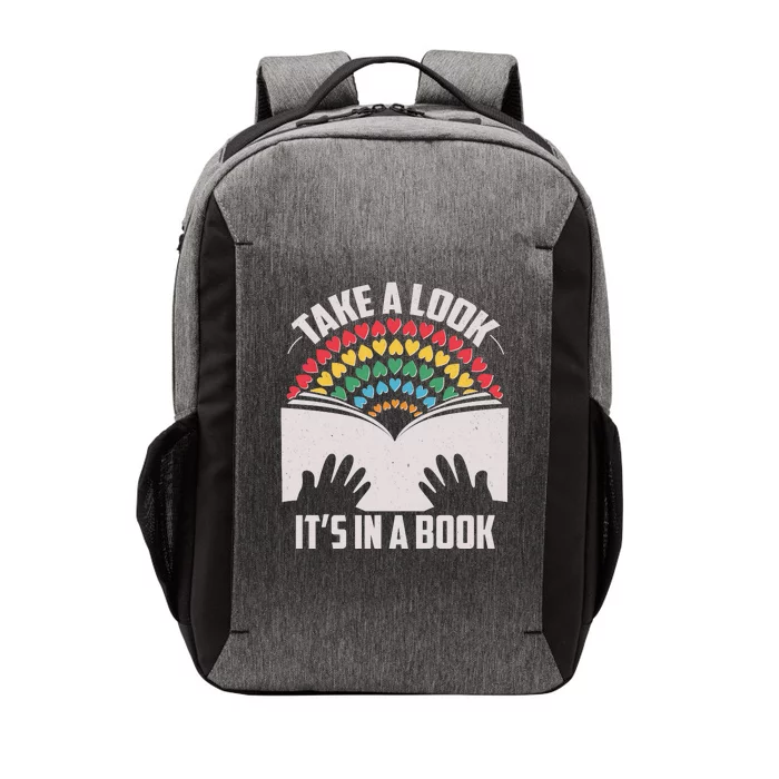 Cute Take A Look It's In A Book Vector Backpack