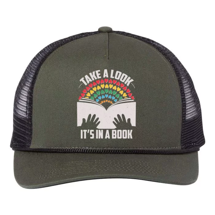 Cute Take A Look It's In A Book Retro Rope Trucker Hat Cap